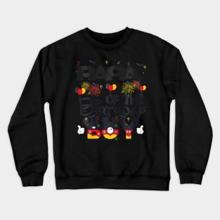 Papa Of The Birthday Boy Mouse Family Matching Crewneck Sweatshirt